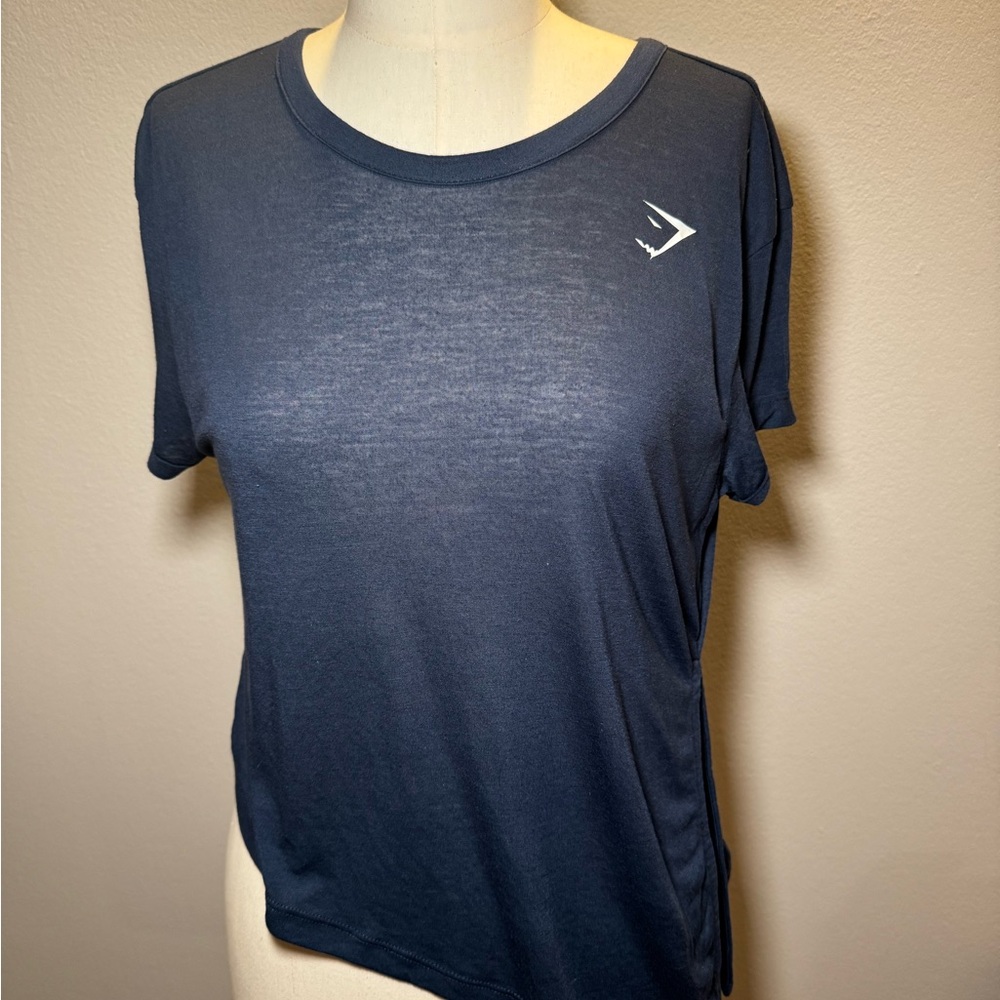 Gymshark Women's Dark Blue Short Sleeve Tee